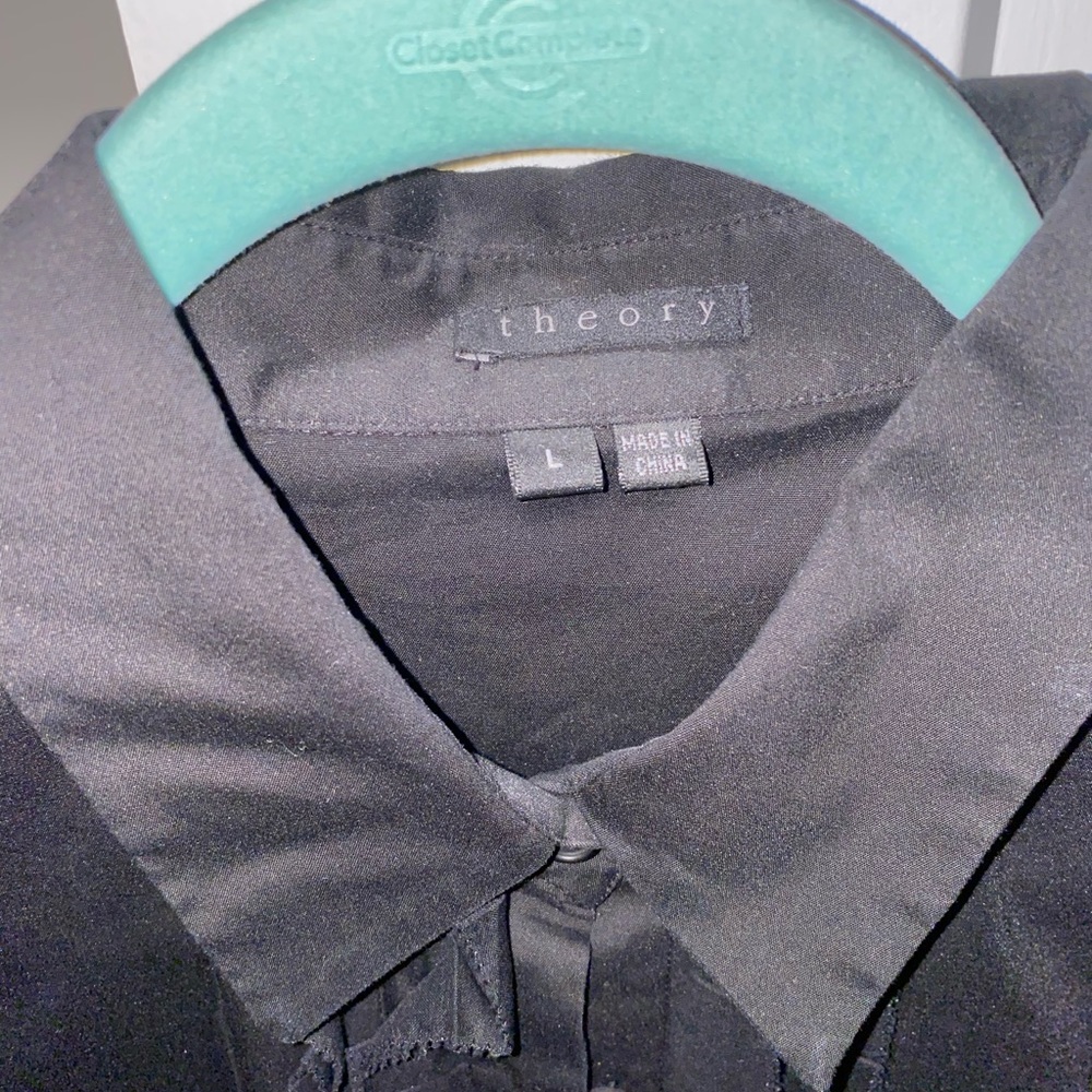 Theory Ruffle Button Down Tshirt - image 4